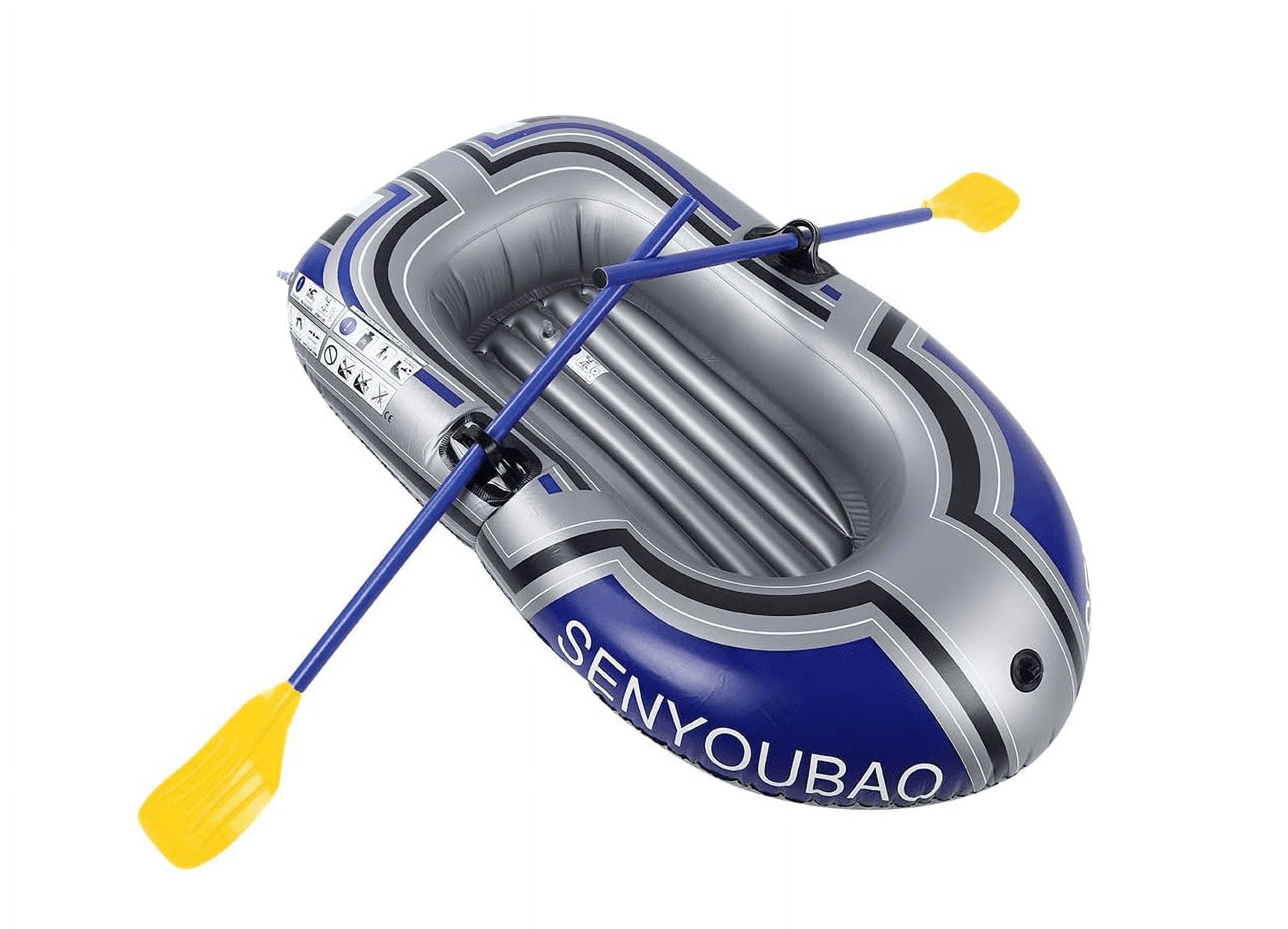 Inflatable Boat Canoe Kayak Set w/Air Pump and Oars for Fishing Sailing Rafting