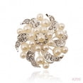 thumbnail image 1 of Joyería de moda Flor de simulación Perla Broche de cristal Alfileres de de imitación Ramo Yinane Broches de la boda de la manera, 1 of 7