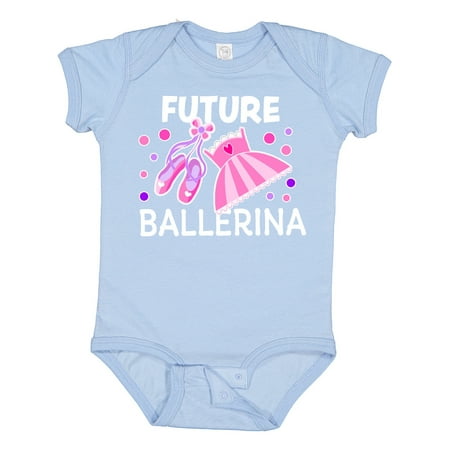 

Inktastic Future Ballerina with Ballet Shoes and Tutu Gift Baby Boy or Baby Girl Bodysuit