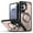 Desertgold, variant on for Samsung Galaxy S25 Edge Hybrid Case with Camera Stash Stand, Military-Grade Shock-Absorbing Drop Protection, Compatible with MagSafe Accessories, Magnetic Rugged Cover, Red