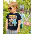 thumbnail image 3 of Hoppy 2nd Birthday Paw Patrol Chase Toddler Boys' Easter Bunny Kids T-Shirt Toddler Kids T-Shirt 2T Navy, 3 of 4