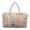 Cute Cat Print, variant on Large Quilted Duffle Bag for Women, Rainbow Leopard Print Weekender Travel Overnight Gym Dance Carry On Bag with Zipper Pockets