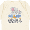 thumbnail image 4 of Inktastic Will You Be My Godparents? Cute Elephants Moon and Stars Boys or Girls Long Sleeve Baby Bodysuit, 4 of 5