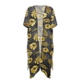 thumbnail image 4 of DISNIMO Monstera Palm Tree Print Womens Kimono Swimsuit Coverups Bikini Cardigan Bathing Suit Cover Ups Long Casual Loose Swimwear Cover up, 4 of 6