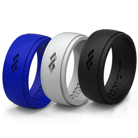 Silicone Ring | Wedding Band For Men by RINFIT,  2 Rings Pack -  Silicone Rubber