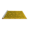 thumbnail image 2 of Ahgly Company Machine Washable Indoor Square Abstract Yellow Modern Area Rugs, 3' Square, 2 of 4