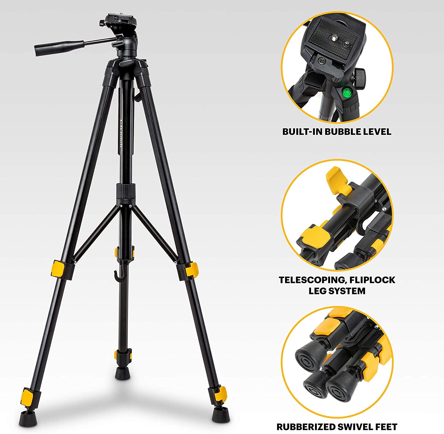 KODAK PhotoGear 62” Tripod with Remote, Lightweight Travel Camera & Phone Tripod Stand