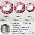 thumbnail image 4 of Designart « Pivoine Rose et Verte Captivante II » Miroir Rond Grand à Motif Floral Rose - Déco Murale Miroir Rond - Miroir Rond Imprimé Style Cottage 29 Pouces x 29 Pouces Inch, 4 of 5