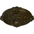 thumbnail image 3 of Ekena Millwork 17 3/8"OD x 1 3/4"P Hamilton Ceiling Medallion (Fits Canopies up to 3 3/4"), Hand-Painted Green Gold, 3 of 6