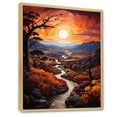 thumbnail image 2 of Designart "Countryside Crimson Sunset horizon I" Landscape & Nature Floater Framed Wall Decor, 2 of 7