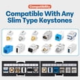 thumbnail image 3 of Panel de conexiones Keystone Everest de 24 puertos con 8 conectores en blanco, paquete de 10, 3 of 8