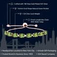 thumbnail image 2 of Gem Stone King 18K Rose Gold Plated Silver Green Peridot Tennis Bracelet for Women (7.20 Cttw, Gemstone August Birthstone, Oval 7X5MM, Fully Adjustable up to 9 inch), 2 of 6