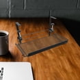 thumbnail image 4 of NICEXMAS Black Metal Under Desk Clamp Shelf for Cable Management and Office Supplies Storage Basket, 4 of 7