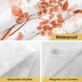 thumbnail image 4 of No Hook Shower Curtain with Snap in Liner, Retro Orange Berry Tree Leaf Waterproof Bath Curtain Double Layers with See Through Top Window, Watercolor Fruit Plant Art Hotel Shower Curtains 48x72in, 4 of 9