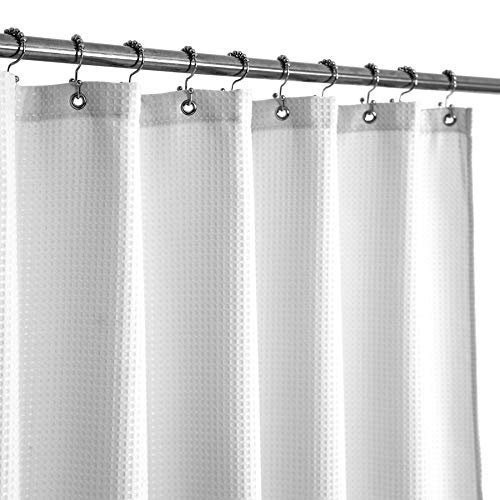 Stall Shower Curtain 54 x 72 inch, Fabric, Waffle Weave, Hotel Luxury