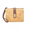 thumbnail image 1 of Cartera de mujer estilo vintage con hebilla de hoja esmerilada, bolso plegable con cremallera, monedero para estudiantes, 1 of 5