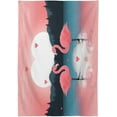 thumbnail image 2 of Pink Flamingos Rectangle Tablecloth Waterproof Polyester Table Clothative Stain Resistant & Wrinkle Resistant Washable Table Cover for Dining Table/Party/Camping 60x120 Inch Decor Gift, 2 of 7