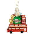 thumbnail image 3 of Northlight Merry Christmas Double Decker Tour Bus Glass Ornament - 4.5" - Gold and Red, 3 of 5