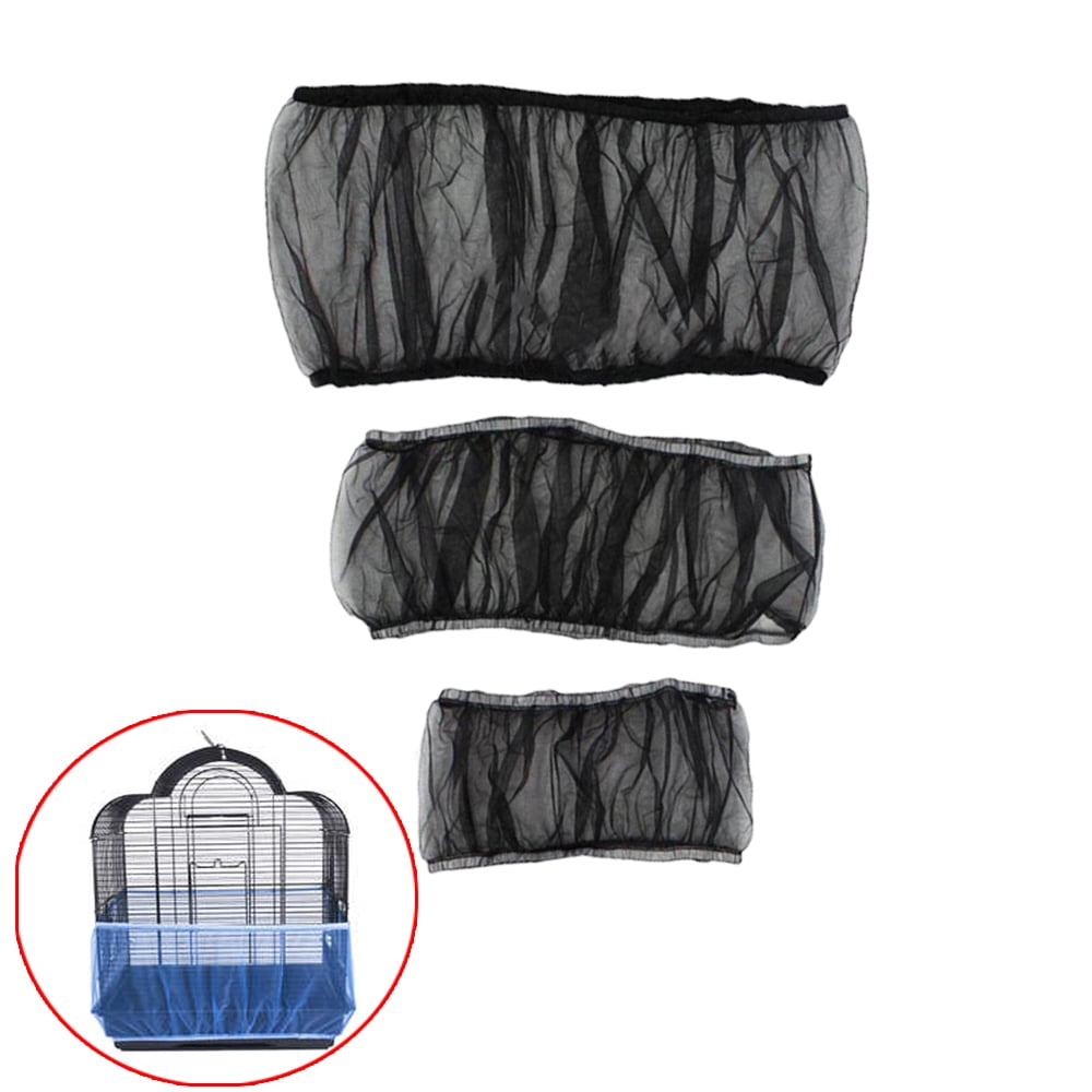 EBTOOLS 4 Colors Bird Cage Cover Large Size Ventilated Nylon Bird Cage Net CoverShell Seed Catcher for Pet Products Skirt Decoration 