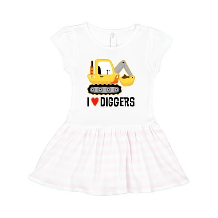 

Inktastic Construction Truck I Love Diggers Gift Toddler Girl Dress
