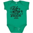 thumbnail image 3 of Inktastic Life is Better at the Beach with Sunshine Seashell and Palm Trees Boys or Girls Baby Bodysuit, 3 of 5