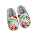 thumbnail image 2 of Qicasul Girls Slippers Kids Soft Animal Print Slippers Comfortable Breathable Indoor Winter Slippers for Children Cozy Home Shoes Grey US: 3, 2 of 7