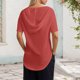 thumbnail image 5 of mfyjkho Tops Para Hacer Ejercicio, Camiseta/Camiseta Informal De Manga Corta Con Cuello En V Y Cordón Con Bolsillo Y Color Liso Para Mujer Tops Para Salir Xxl, 5 of 6