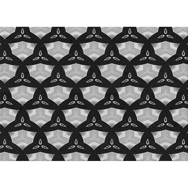 Ahgly Company Tapis Rectangulaires d'Intérieur Lavables en Machine Gris Minuit Transitionnel, 2 Pieds x 3 Pieds
