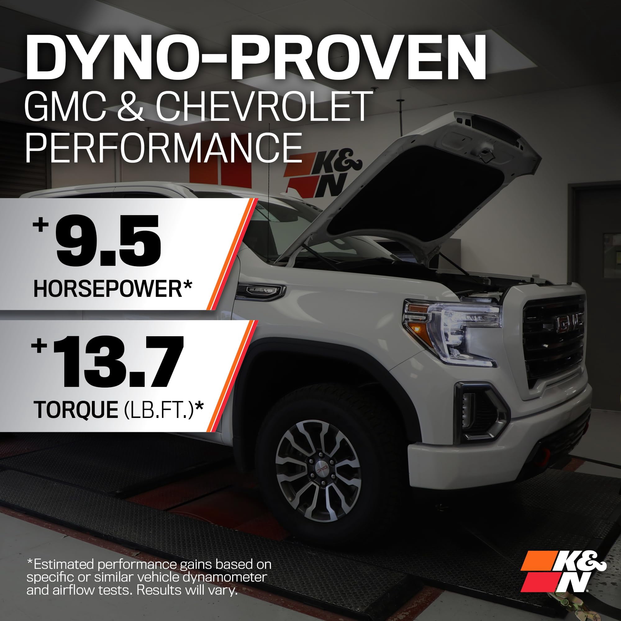 KN 2019+ Chevrolet Silverado 1500 V8 6.2L Performance Air Intake System
