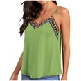 thumbnail image 2 of Aueoeo Tank Tops for Women Boho Tops for Women Cami V Neck Tank Tops for Women Loose Fitted Flowy Spaghetti Strap Camisole Boho Embroidery Summer Tunic Tops Casual Sleeveless Shirts Tank Top Pack, 2 of 3