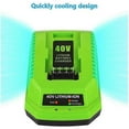 thumbnail image 4 of 40v Lithium Battery Charger For Greenworks 29482 G-max 40v Li-ion Battery 29472 29482 29652 G40825, 4 of 5