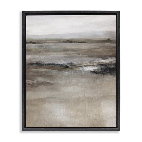 Stupell Industries Bohemian Brown Desert Abstraction Black Floating Frame Canvas Art, 17 x 21, by Carol Robinson