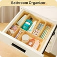 thumbnail image 5 of 25 PCS Plastic Drawer Organizers Set, 4-Size Versatile Bathroom and Vanity Drawer Organizer Trays, Storage Bins for Makeup, Bedroom, Kitchen Gadgets Utensils and Office Beige, 5 of 7