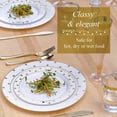 thumbnail image 2 of Disposable Plastic Plates Set | 20 Dinner Plates | for Upscale Wedding and Dining (Dots - Gold), 2 of 6