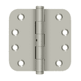 thumbnail image 2 of Deltana DSB4R5N15 4" X 4" Solid Brass 5/8" Radius Corner Plain Bearing Full Mortise Hinge, 2 of 2