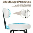 thumbnail image 5 of Hommpa 26" Swivel Bar Stools Set of 2 with Back Upholstered Counter Height Modern Boucle Bar Chairs with Metal Frame & Footrest 360° Swivel Dining Pub Chairs for Kitchen Island, 5 of 14