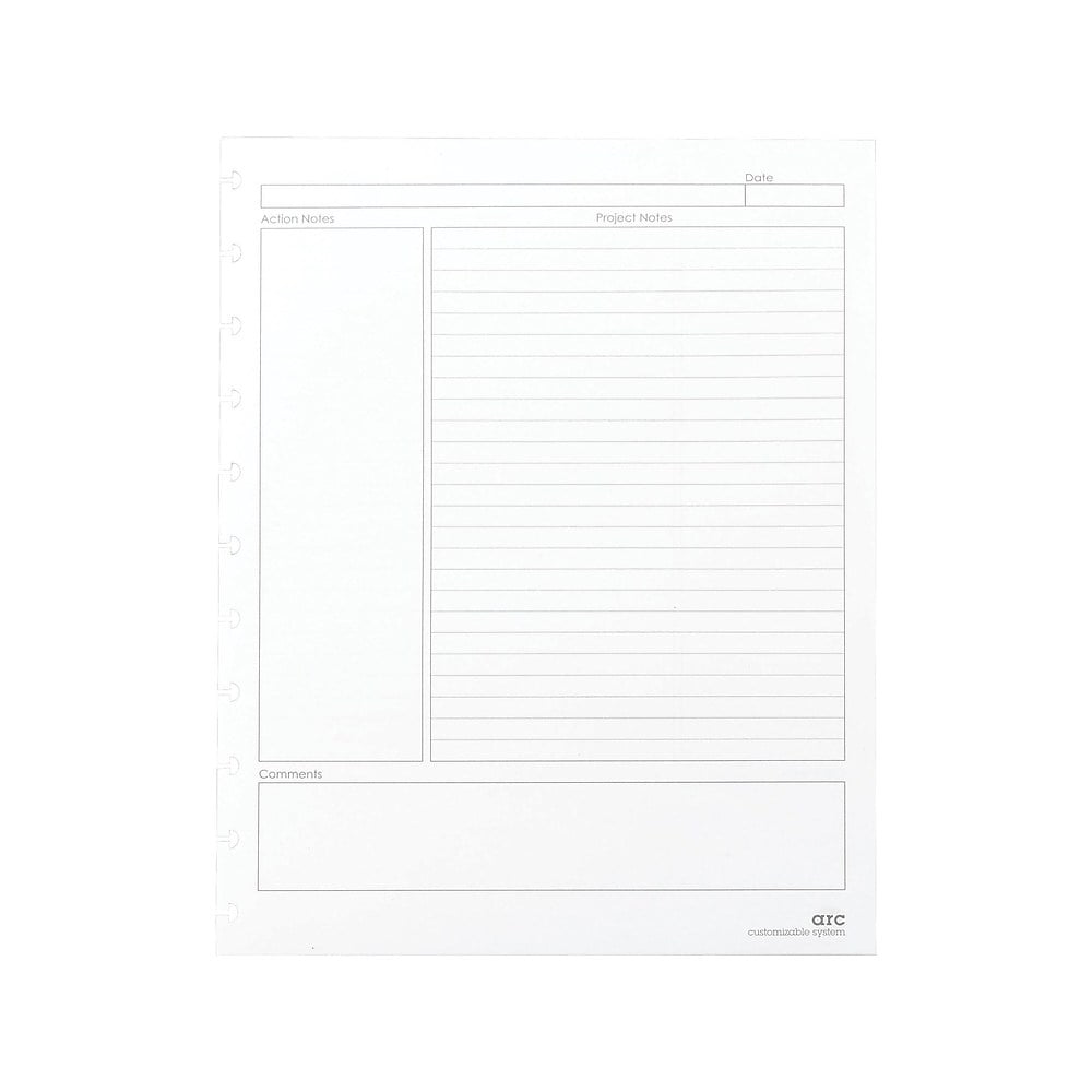 Staples Arc Notebook Project Planner Filler Paper, Lettersized, White