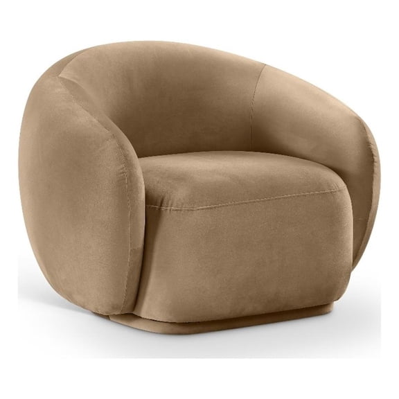 Meridian Furniture Emery Beige Velvet Chair