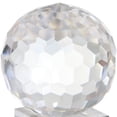thumbnail image 2 of Benzara BM205120 Faceted Crystal Orb with Rectangular Support, Clear - Small, 2 of 2