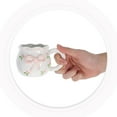thumbnail image 5 of FUEENIRVA Bow Coffee Mug Ceramic Pink 1Pcs For Home Use, 5 of 8