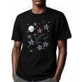 thumbnail image 6 of Starry Sky Men's T Shirts Universe T-Shirt for Men Stars Crew Neck Tees Cotton Tops, Black, L, 6 of 7