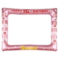 thumbnail image 1 of 1 Pc Birthday Inflatable Photo Frame PVC Party Photo Props Supply for Age 16, 1 of 6
