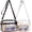 2 Pack Black & White, variant on Clear Bag for Stadium Events - Clear Purses for Women Stadium Crossbody Concert Bag for Game Day, Sports, Festival-Black