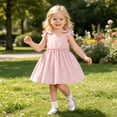 thumbnail image 2 of MEZZALL Toddler Girls Sleeveless Bowknot Floral Spaghetti Straps Dress Dance Party Dresses O-Neck Cozy Sundress, 2 of 9