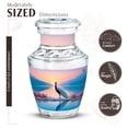 thumbnail image 2 of JAGASY Peacock Small Urn for Ashes, Pink Urns for Human Ashes keepsake, Sunset Lake Water Decorative Urns for Daughter & Son, Tiny Cremation Urn for Brother & Sister, (3 Inch), 2 of 7