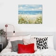 thumbnail image 3 of PRATYUS Fall Decor White Sea Flower Canvas Wall Art Picture 20x16in for Living Room Bedroom 20x16in, 3 of 3