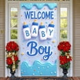 thumbnail image 1 of Pink Theme Welcome Baby Banner Cute Design Baby Girl Banner Balloon Decoration Star Pattern Baby Shower Backdrop for Baby Shower Girl Baby Party Newborn Welcome, 1 of 5