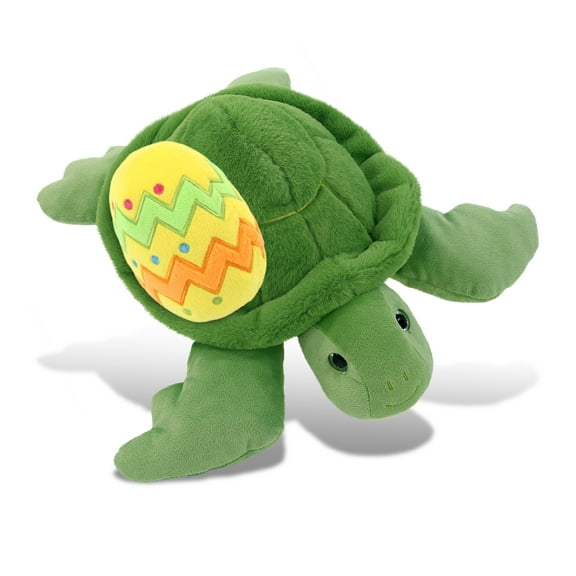 DolliBu Super Soft Green Sea Turtle with Yellow Easter Egg Plush - Perfect Ocean Stuffed Animals for Easter Basket, Cute Easter Egg Stuffed Animal Spring Toys for Girls, Boy, Baby - 13 Inches