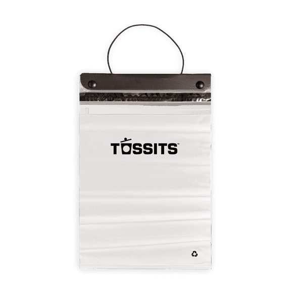 Tossits Disposable Car Garbage Bags – White Unit | 7 Bags Leak-Proof Hanging Trash Bags, Recyclable & Eco-Friendly for Cars, SUVs, Travel, Boats, RVs & More