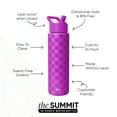 thumbnail image 3 of Simple Modern 30 fl oz Insulated Stainless Steel Summit Wide Mouth Water Bottle with Straw Lid | Zinnia Checkmate, 3 of 5